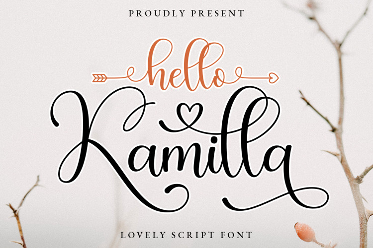 Hello Kamilla Calligraphy Font