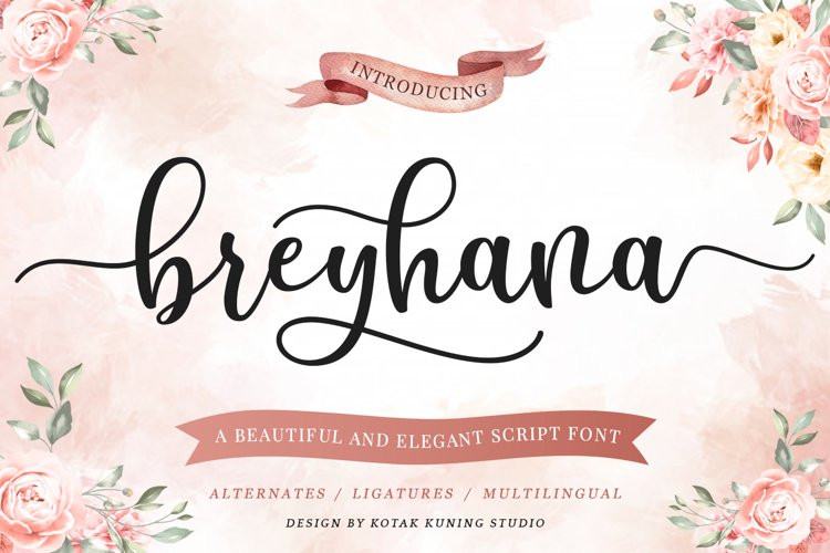 Breyhana Calligraphy Font