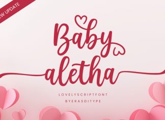 Baby Aletha Calligraphy Font