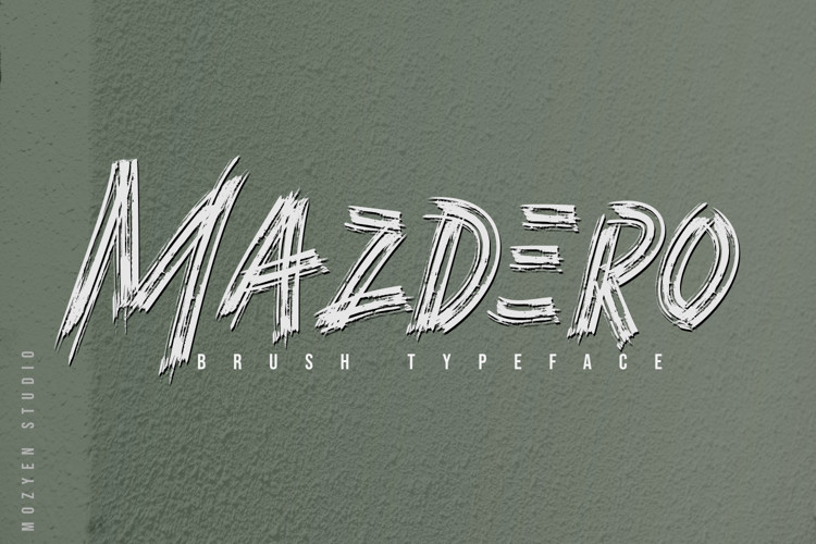 Mazdero Brush Font