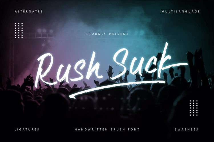 Rush suck Brush Font