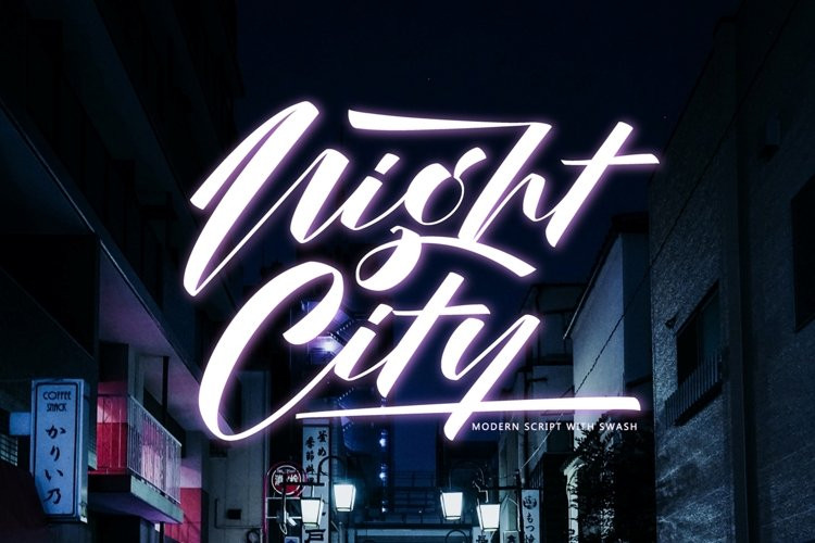 Night City Script Font