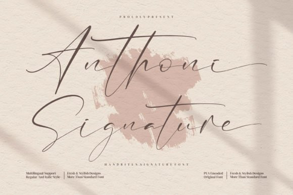 Anthoni Signature Script Font