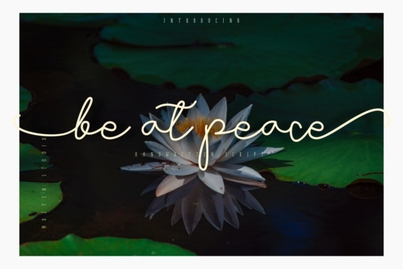 Be At Peace Handwritten Font