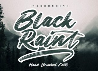 Black Raint Brush Font