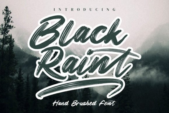 Black Raint Brush Font