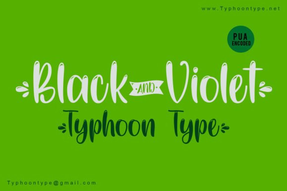 Black And Violet Script Font