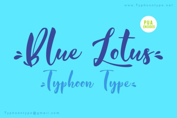 Blue Lotus Script Font