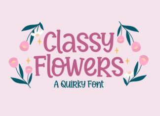 Classy Flowers Display Font