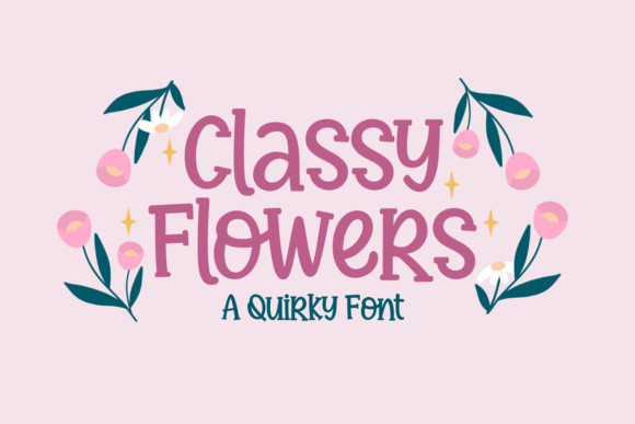 Classy Flowers Display Font