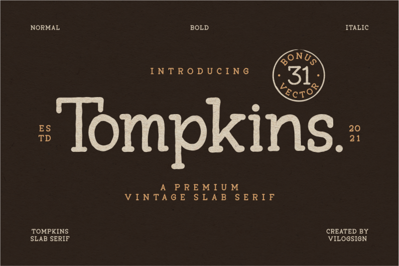 Tompkins Display Font