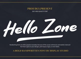 Hello Zone Brush Font