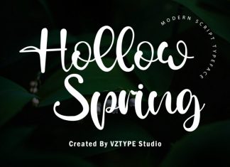Hollow Spring Script Font