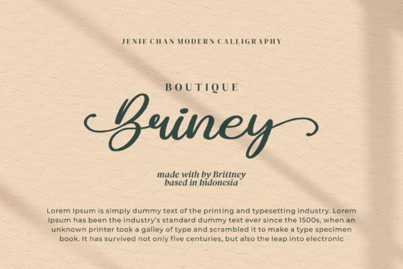 Jenie Chan Calligraphy Font