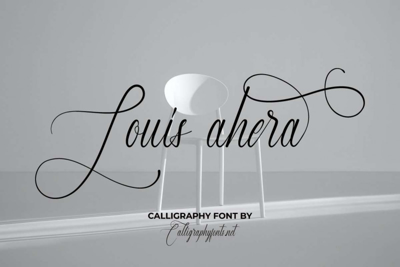 Louis Ahera Calligraphy Font