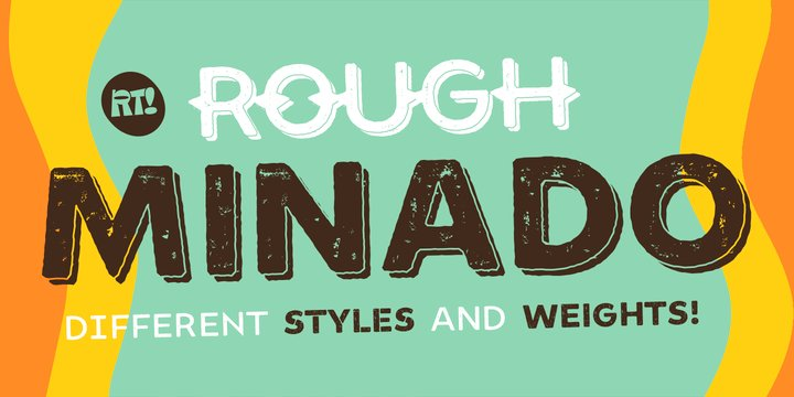 Minado Rough Display Font