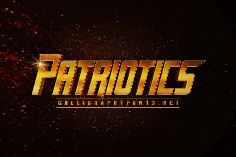 Patriotics Display Font