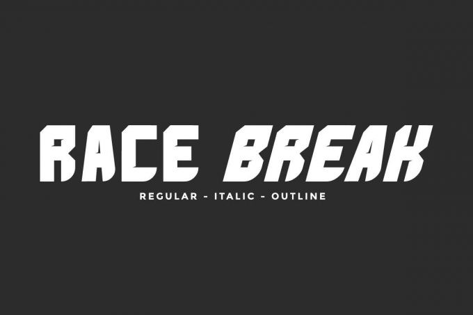 Race Break Display Font