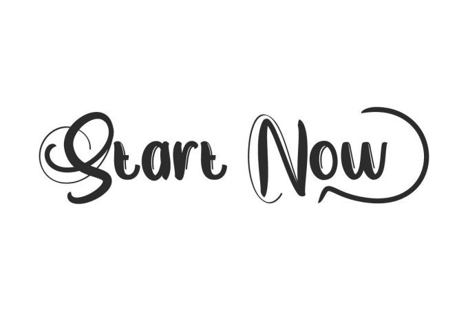 Start Now Script Font