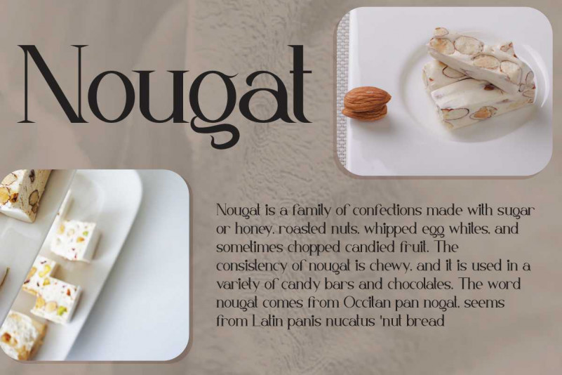 White Nougat Serif Font