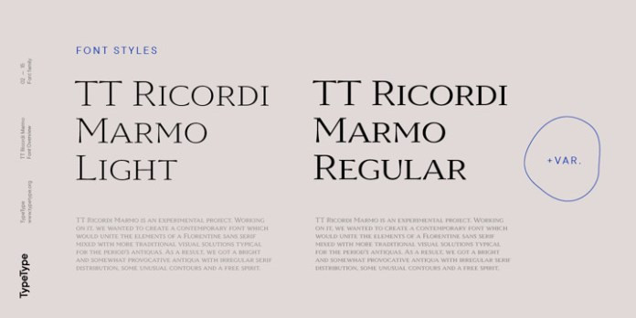 TT Ricordi Marmo Serif Font