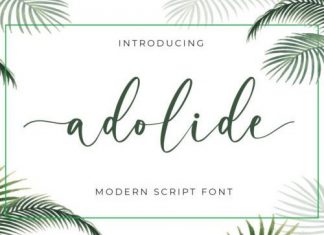 Adolide Calligraphy Font