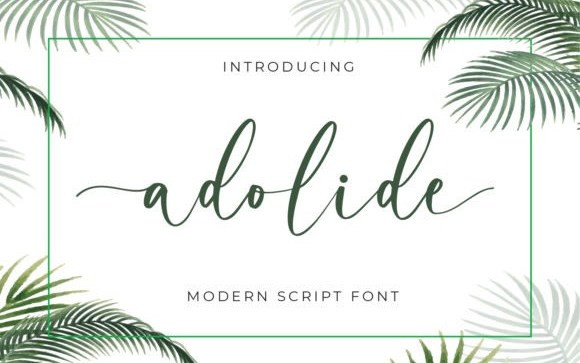 Adolide Calligraphy Font