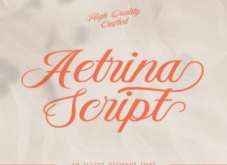 Aetrina Calligraphy Font