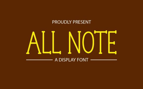 All Note Display Font