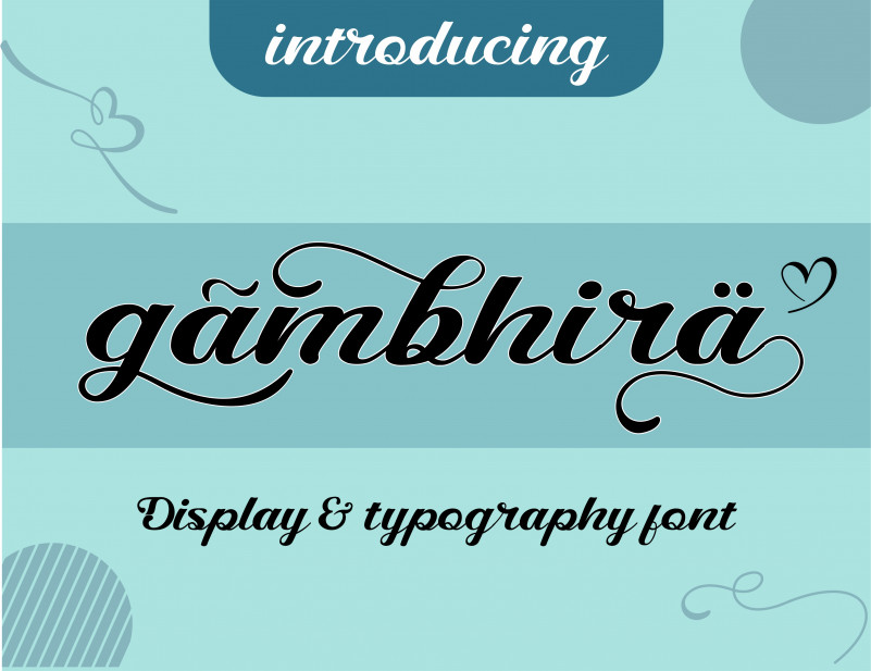 Gambhira Calligraphy Font