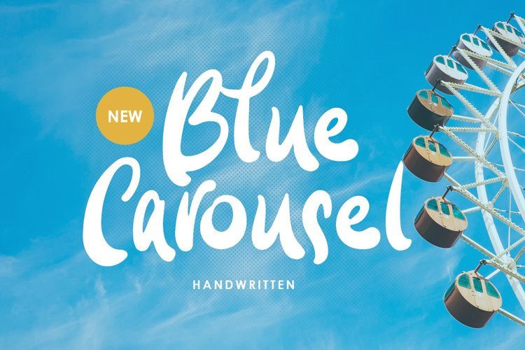 Blue Carousel Brush Font