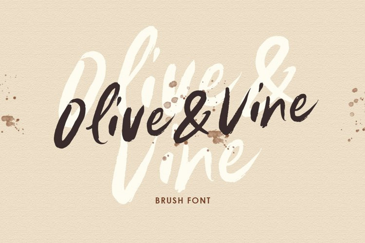 Olive Vine Brush Font