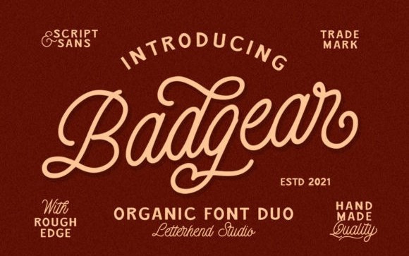 Badgear Script Font