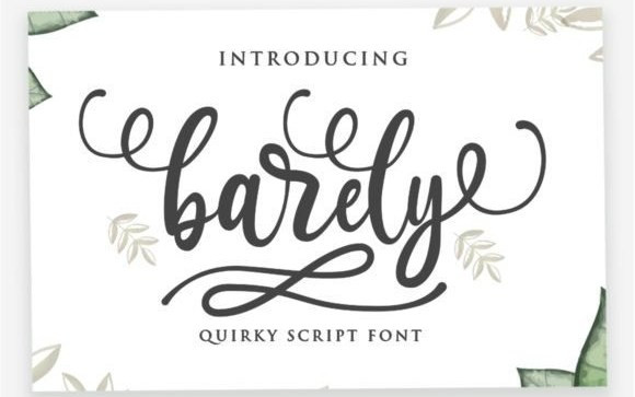 Barely Calligraphy Font