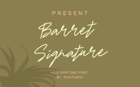 Barret Signature Script Font