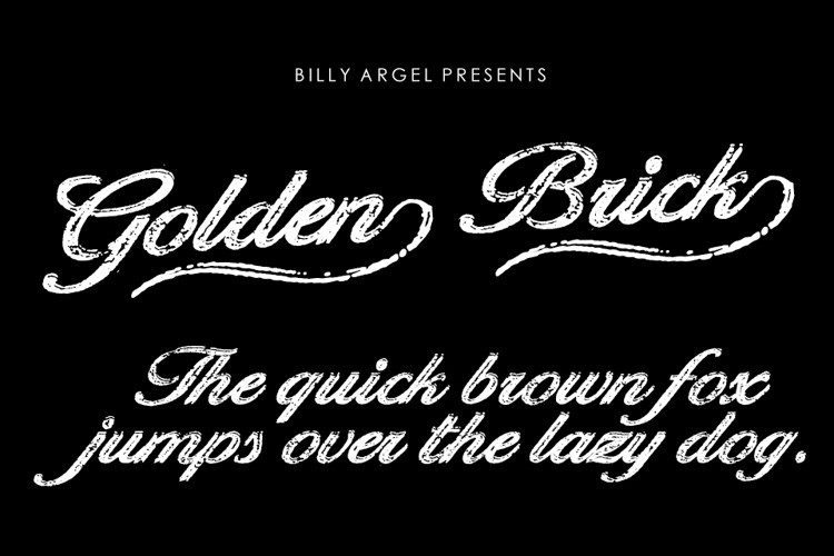 Golden Brick Script Font