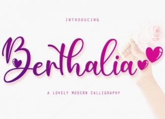 Berthalia Calligraphy Font