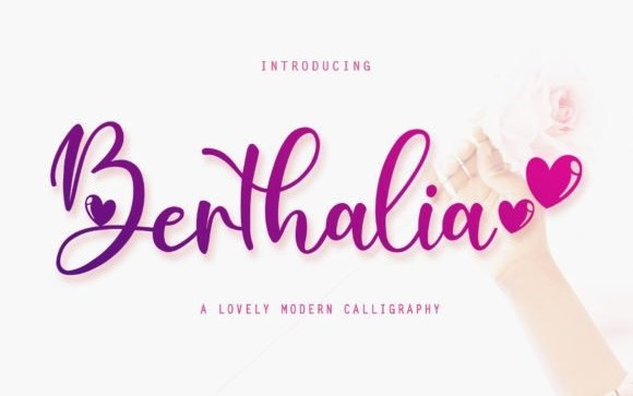 Berthalia Calligraphy Font