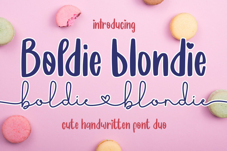 Boldie Blondie Script Font Duo