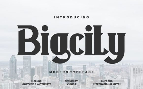 Bigcity Display Font