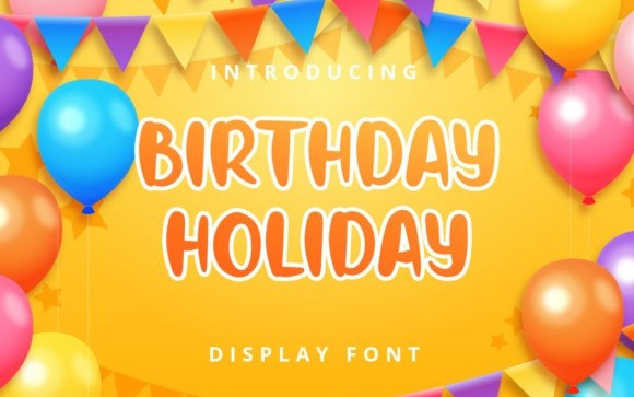 Birthday Holiday Display Font