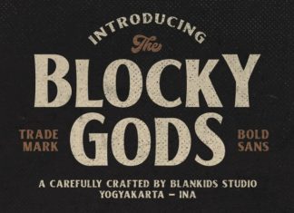 Blocky Gods Display Font