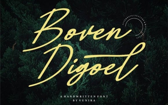 Boven Digoel Handwritten Font