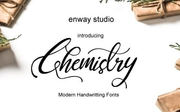 Chemistry Calligraphy Font