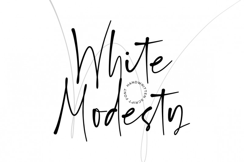 White Modesty Handwritten Font