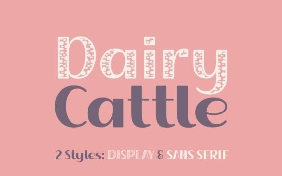 Dairy Cattle Display Font