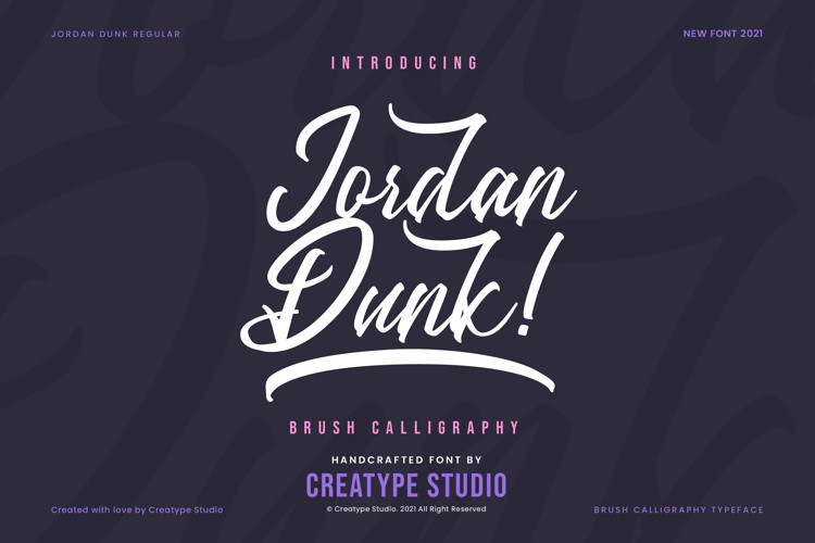 Jordan Dunk Script Font