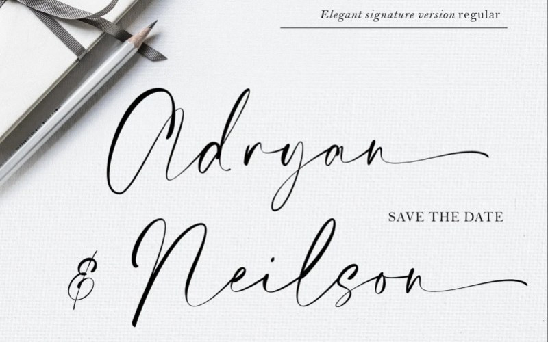 Elegant Signature Script Font