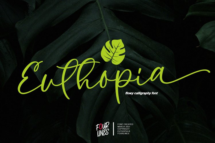 Euthopia Calligraphy Font