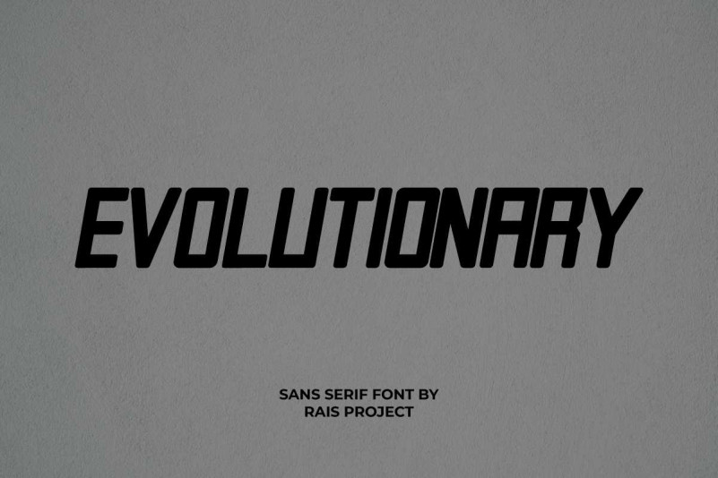 Evolutionary Display Font